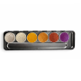 Kryolan Aquacolor Interferenz Palette 6 Farben Spezial Füllung