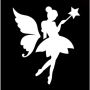 Glittertattoo Schablone Verspielte Fee (5er Pack)