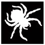 Glittertattoo Schablone Große Spinne (5er Pack)