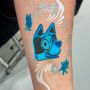 Blauer Welpe Facepainting-Schablone