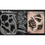 Wiser Airbrush Tattoo Rosen & Schriftrollen