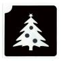 Glittertattoo Schablone Christmastree