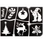 Weihnachten Glittertattoo Schablonen A5