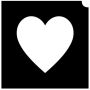 Glittertattoo Sjabloon Emoji Herz (5er Pack)