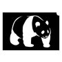 Glittertattoo Schablonen Panda (5er Pack)