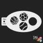 Tag Sports Balls Schablone