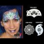 oOh Body Art Schneeflocke Prinzessin Maske Gesichtsfarbe Schablone K012