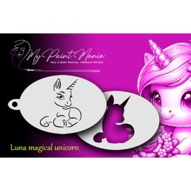 Facepainting Stencil Luna Magical Unicorn
