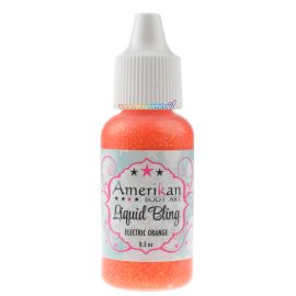 Amerikan Body Art Liquid Bling Electric Orange 15ml glitter gel for face and body
