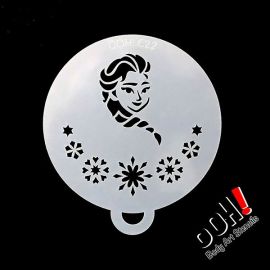 oOh Body Art winter Queen Stencil

OOh Facepainting stencils are designed to be symmetrical so you can just turn and rotate the stencils to go right around the face. You don't need to use a second stencil to mirror your background texture on the opposit