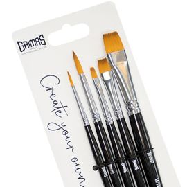 ROUND/FLAT FACE PAINT BRUSH SET GRIMAS