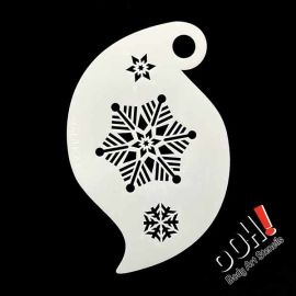 oOh Body Art Snowflake Storm Stencil

OOh Facepainting stencils are designed to be symmetrical so you can just turn and rotate the stencils to go right around the face. You don't need to use a second stencil to mirror your background texture on the oppo