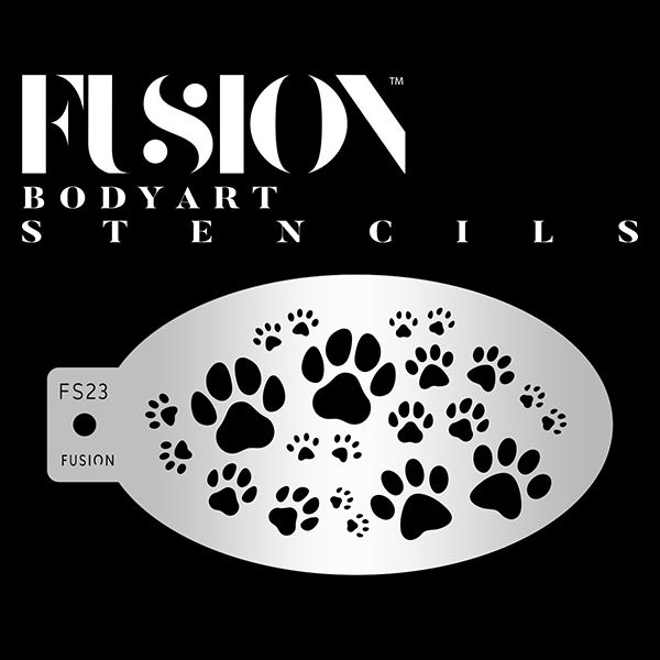 Prowling Paw Print Face Paint Stencil Face Paint Shop