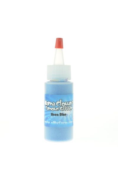 Mama Clowns Berühmter Glitzer Neon Blau