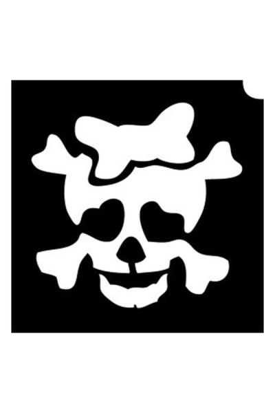 Glittertattoo Schablonen Cutie Totenkopf (5er Pack)