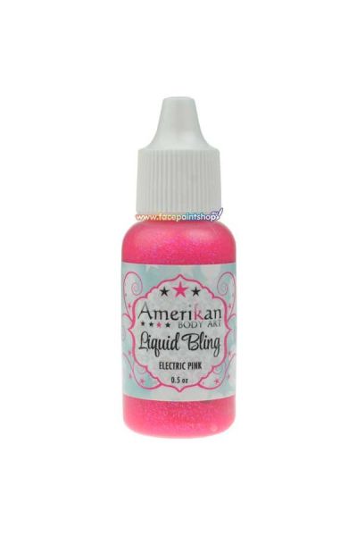 Amerikan Body Art Liquid Electric Bling pink 15ml glitter gel for face and body