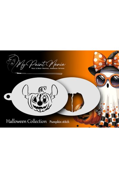 Facepainting Stencil Pumpkin Stitch