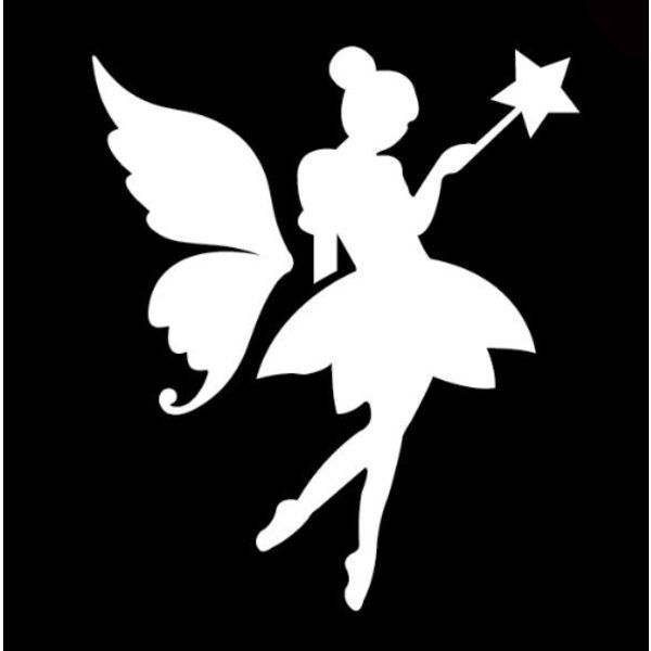 Glittertattoo Schablone Verspielte Fee (5er Pack)