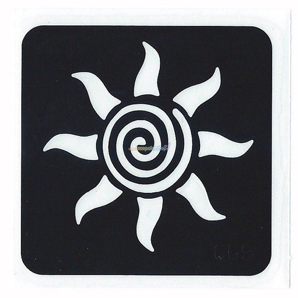 Glittertattoo Schablone Sun Swirl (5er Pack)
