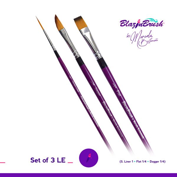Marcela Bustamante Blazin Pinsel Set 3 Stück