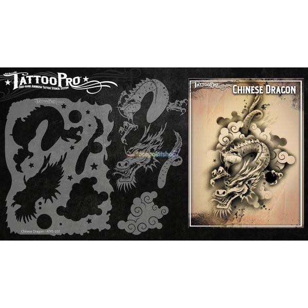 Wiser Airbrush Tattoo Chinesischer Drache