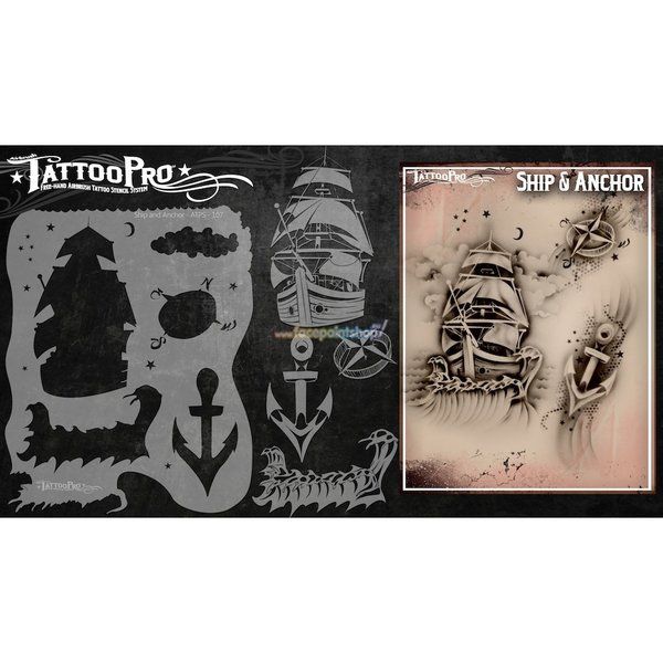 Wiser Airbrush Tattoo Schiff & Anker