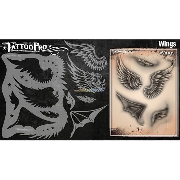 Wiser Airbrush Tattoo Flügel