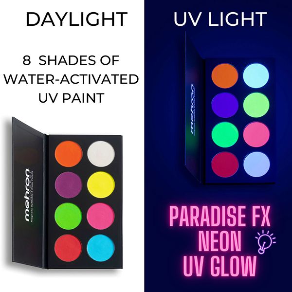 Paradise Makeup AQ - 8-Farben-Palette - Neon UV Glow