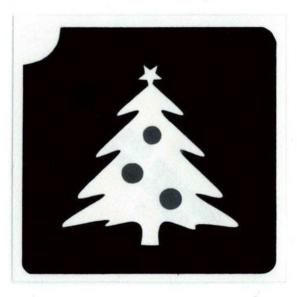 Glittertattoo Schablone Christmastree