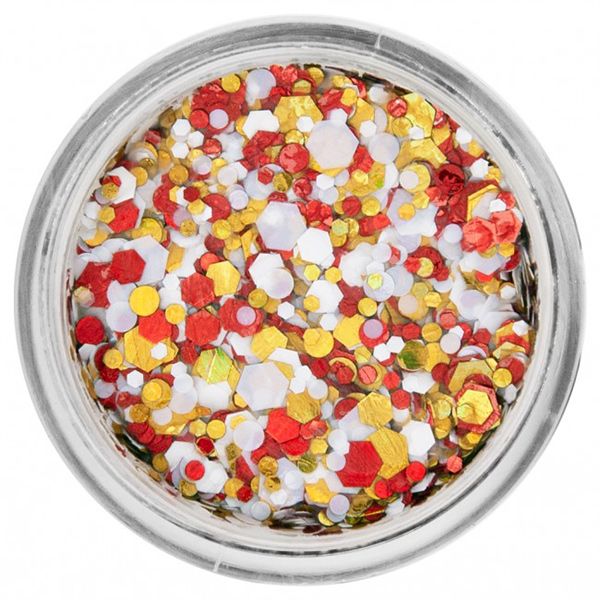 PXP Pressed Chunky Glitter Cream Rot-Gelb-Weiß 40ml