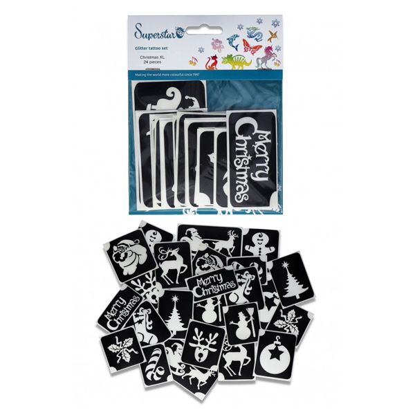 Superstar Weihnachten Xl Glitzer Tattooset 