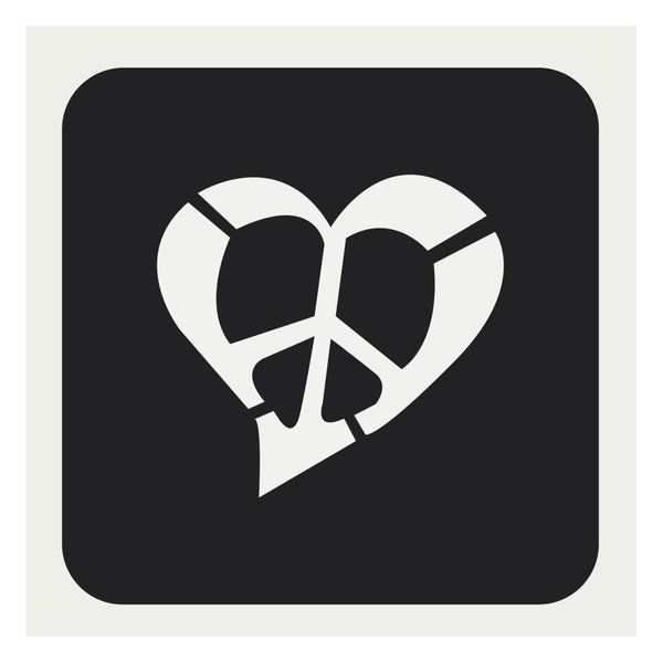 Glittertattoo Schablonen Peace Heart (5er Pack)
