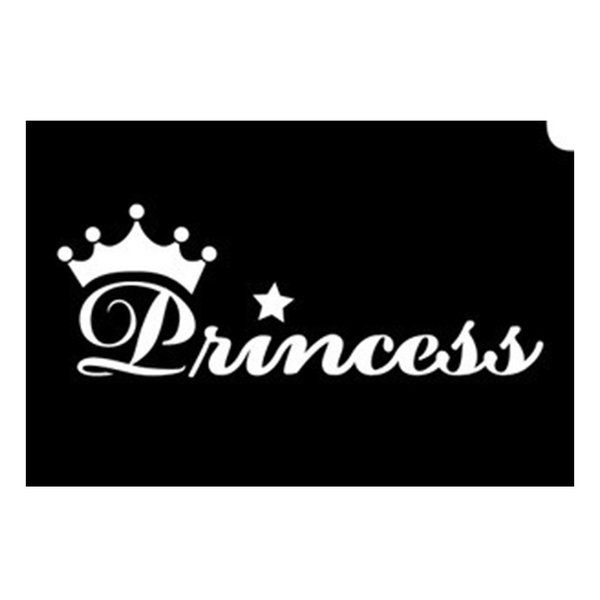 Glittertattoo Schablonen Crown Princess (5er Pack)