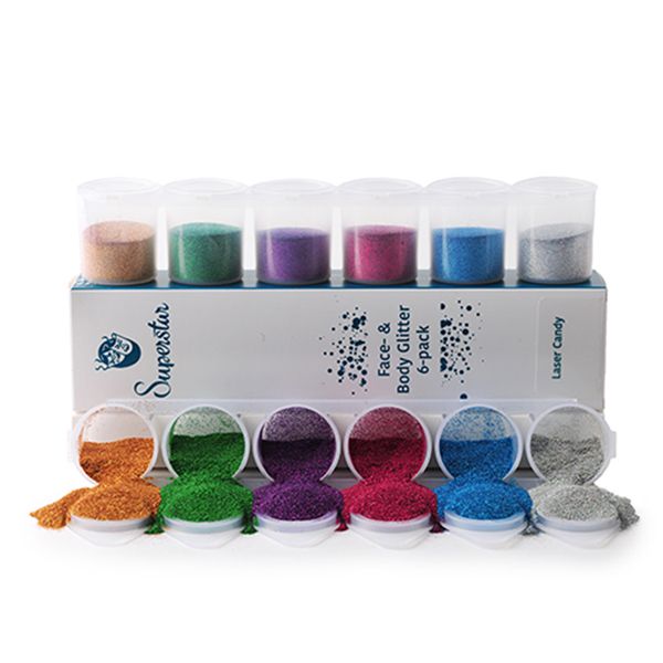 Superstar Laser Candy Fine Glitter Mix 6er-Pack 