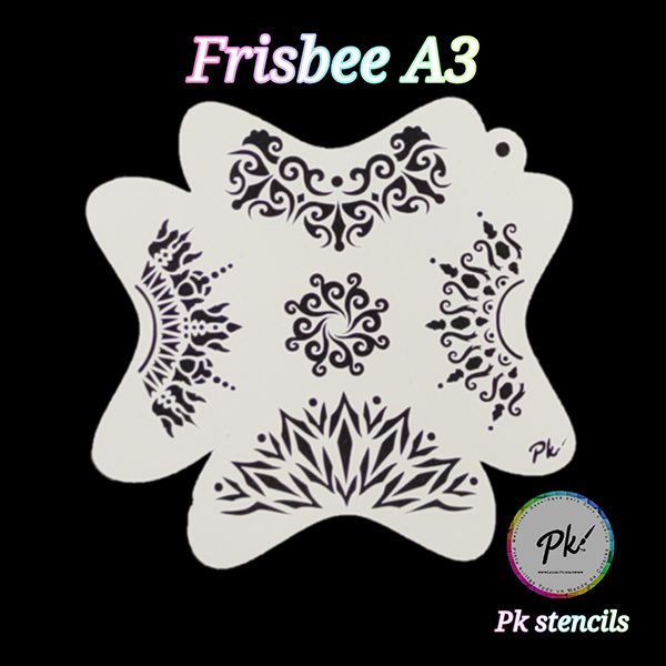 Frisbee Facepaintingschablone A3