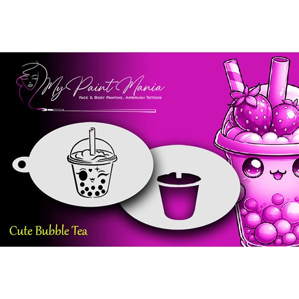 Schmink Schablone Cute Bubble Tea