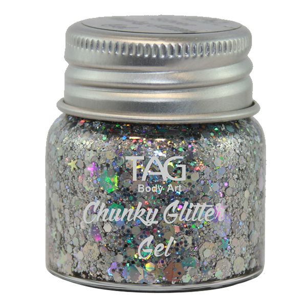 Tag Chunky Glitter Gel Silber