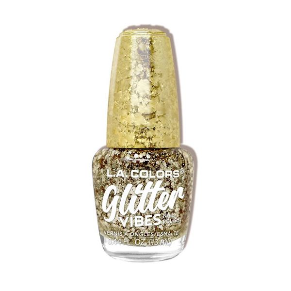 LA Colors Glitter Vibes Nagellak- Golden Glow
