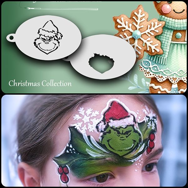 Schmink Schablone X-Mas Grinch