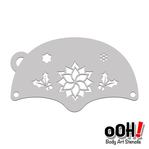 oOh Body Poinsettia Maske Gesichtsbemalung Schablone K14
