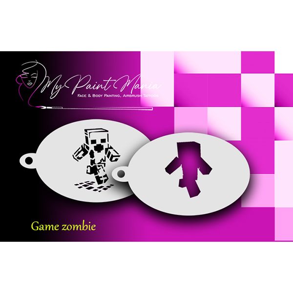 Schmink Schablone Minecraft Zombie