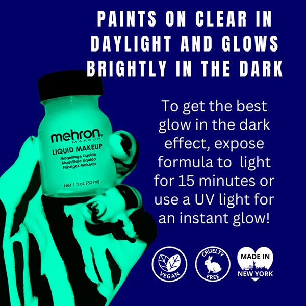 Mehron Liquid Facepaint Glow In The Dark