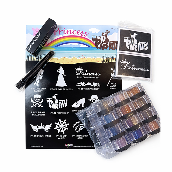 Glitter TattooSet Princess & Pirates