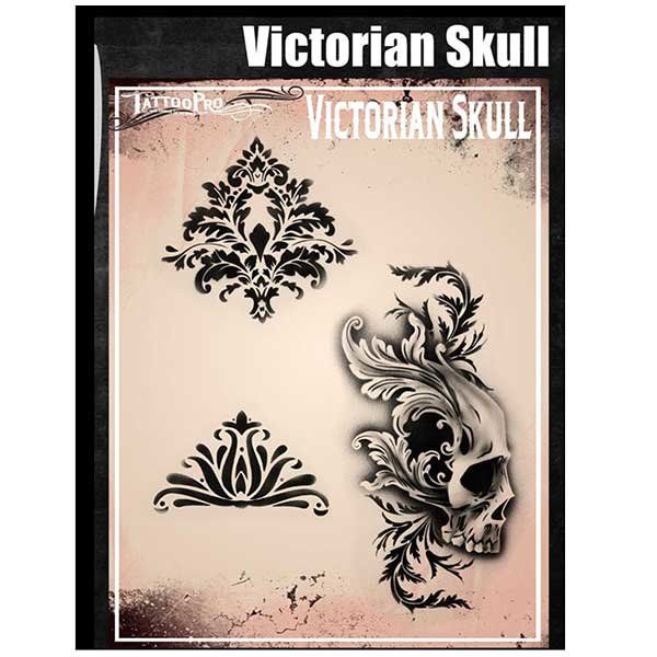 Wiser Airbrush Tattoo Viktorianischer Schädel