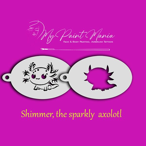 Schmink Schablone Shimmer Der funkelnde Axolotl