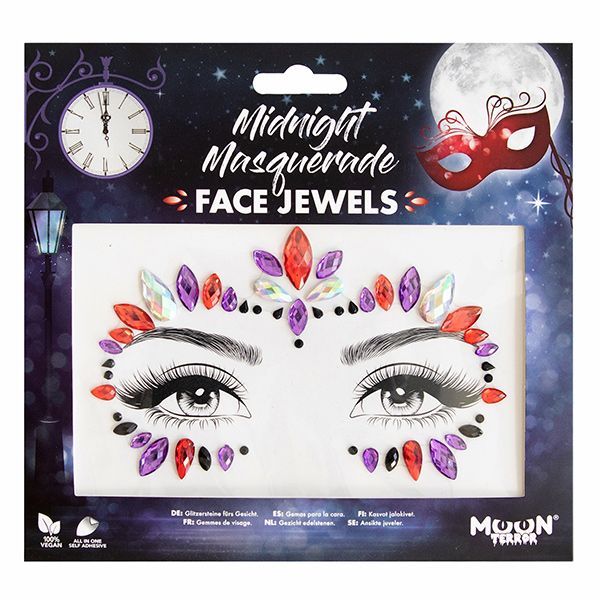 Gesichtsjuwelen Mitternachtsmaskerade