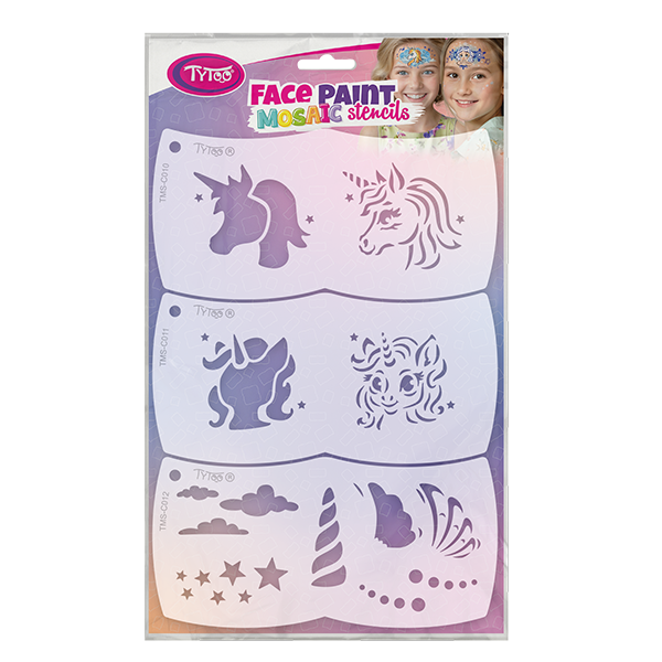 Facepainting-Schablonen Einhorn