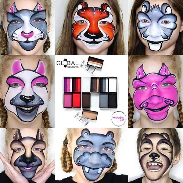 Global Animal Designs Furry Friends Palette 12er Pack